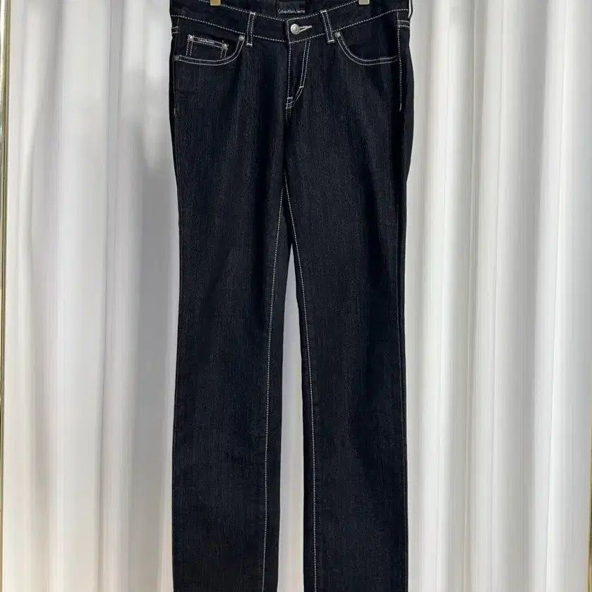 [BUNJANG] Calvin Klein Jeans Cubic Raw Denim Pants (Black, 27) / CK 케빈클라인 큐빅 생지 데님 팬츠 (흑청,27)
