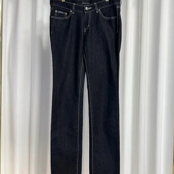 [BUNJANG] Calvin Klein Jeans Cubic Raw Denim Pants (Black, 27) / CK 케빈클라인 큐빅 생지 데님 팬츠 (흑청,27)