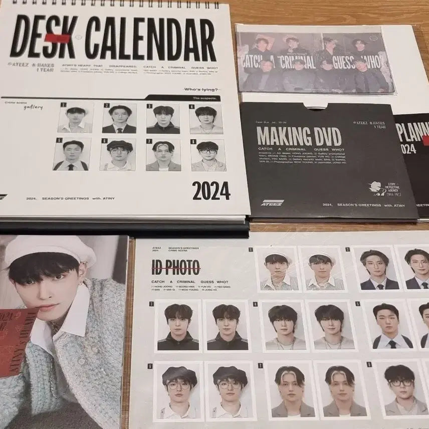 [BUNJANG] ATEEZ 2024 Season's Greetings Calendar Set / 에이티즈 2024 시즌그리팅 24 시그