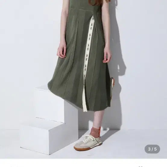 [BUNJANG] LAPLY Pleats Long One-Piece Dress / 라플리 플리츠 롱 원피스