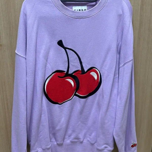 [BUNJANG] Kirsh Big Cherry Sweatshirt Lavender / 키르시 빅체리 라벤더 맨투맨