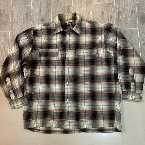 [BUNJANG] Vintage 80s Stussy Black Tag Rayon Shirt - Large / 80s 스투시 블랙태그 셔츠 l 판매