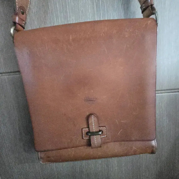 [BUNJANG] Perch Vintage Full Grain Leather Crossbody Bag / 빈티지 페르치 통가죽남성크로스가방