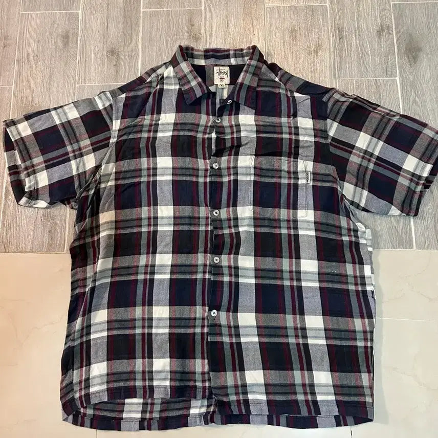 [BUNJANG] Stussy 90s Crown Tag Short Sleeve Shirt XL / 90s 스투시 크라운택 반팔셔츠 xl