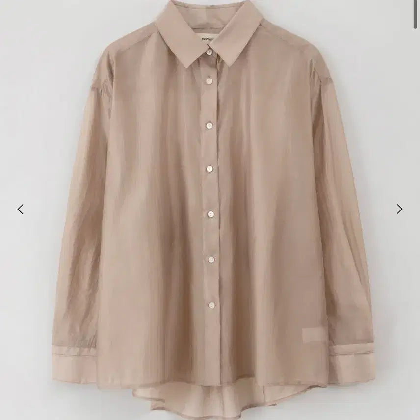 [BUNJANG] Nomelles Sheer Overshirt Pink / 노멜렛 시어 오버 셔츠 핑크 새상품
