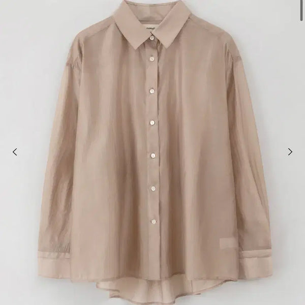 [BUNJANG] Nomelles Sheer Overshirt Pink / 노멜렛 시어 오버 셔츠 핑크 새상품