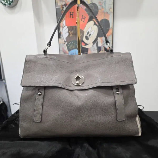[BUNJANG] Saint Laurent Muse Bag Grey Leather Tote Bag / 입생로랑 뮤즈백 그레이 여성 가죽 토트백 판매