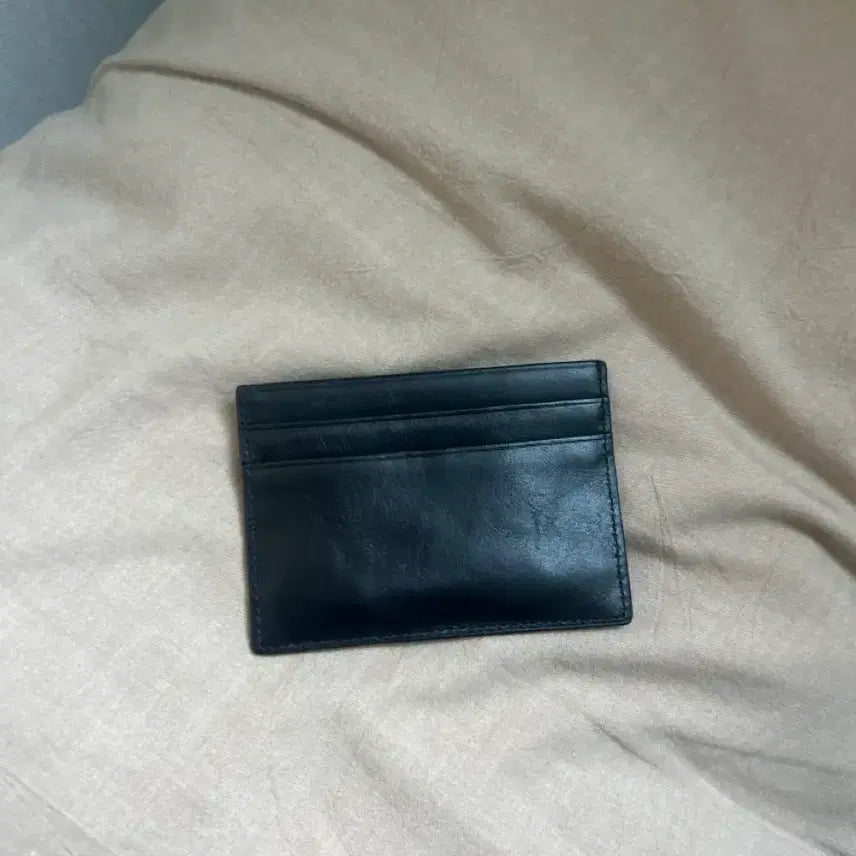 [BUNJANG] Black Leather Card Wallet / 블랙 가죽 카드지갑
