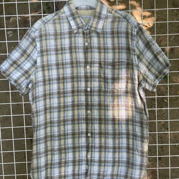 [BUNJANG] CP Company Linen Short Sleeve Shirt / Cp company 린넨 반팔셔츠