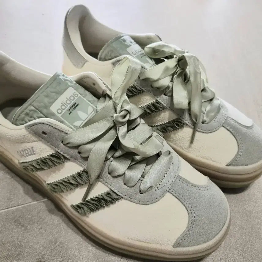 [BUNJANG] Adidas Gazelle Bold Frill Sneakers Ribbon Green / 정품 아디다스 가젤 볼드 프릴운동화 리본그린
