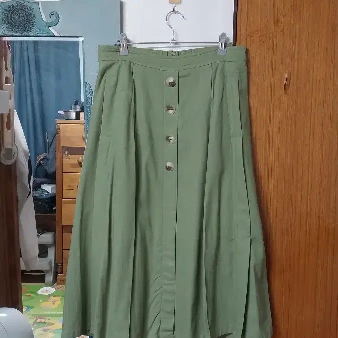 [BUNJANG] LBL Rayon Blend Long Skirt Size 77 / LBL 아마.레이온 혼방 롱 스커트. 77
