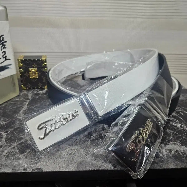 [BUNJANG] Titleist Leather Automatic Golf Belt / 타이틀 리스트 소가죽(편안한 자동 골프벨트)