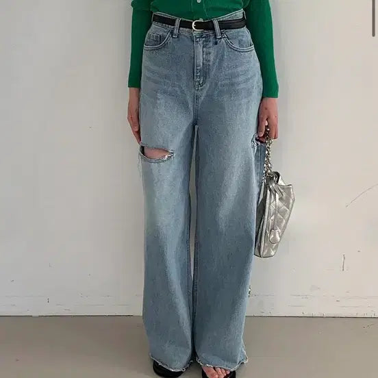 [BUNJANG] Everyday Elin Three Cutting Denim Jeans (S) / (새상품)쓰리컷팅데님 S