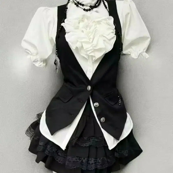 [BUNJANG] Harajuku Gothic Outfit Set / 하라주쿠st 고딕 의상 셋업 급처