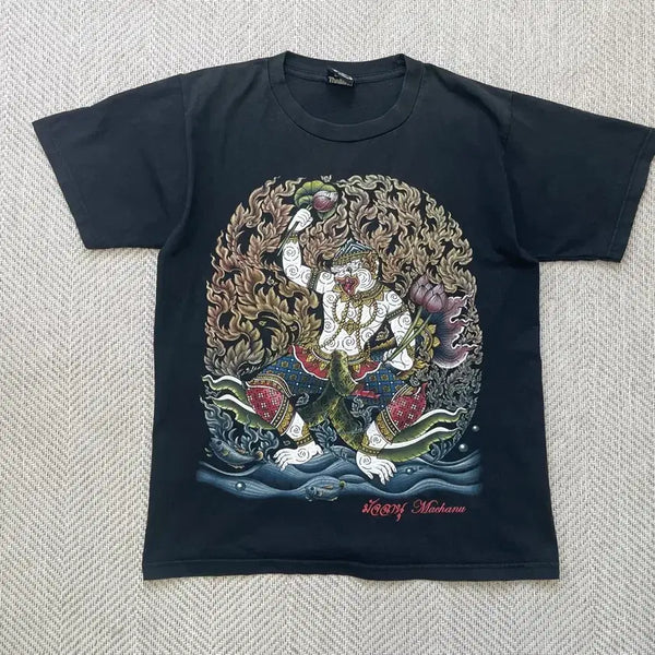 [BUNJANG] Vintage Oriental Hanuman Short Sleeve T-Shirt / 빈티지 오리엔탈 하누만 반팔티셔츠