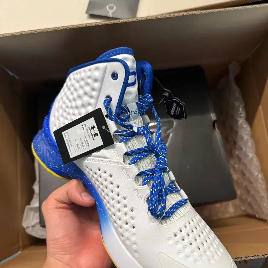 [BUNJANG] Under Armour Curry 1 'Taxi Royal' Basketball Shoes / 언더아머 커리 1 화이트 택시 로얄
