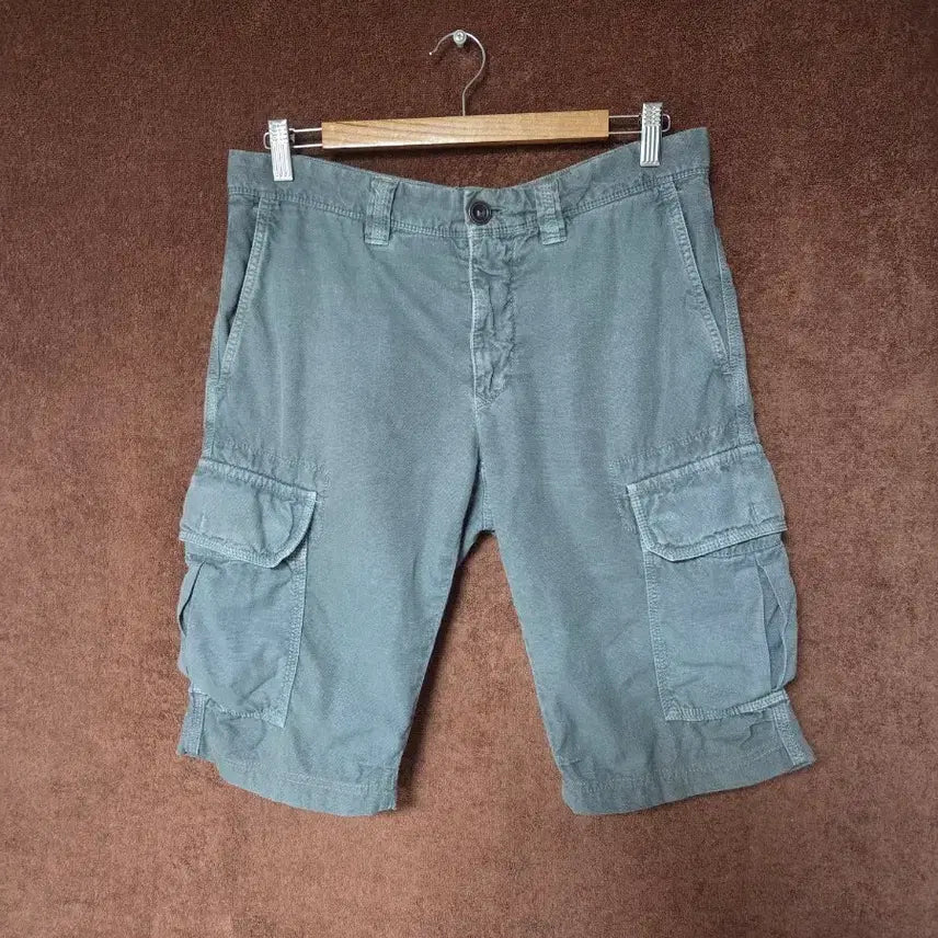 [BUNJANG] Incotex Cargo Shorts 32 Light Grey Linen Blend / 인코텍스 카고반바지 카고쇼츠 32