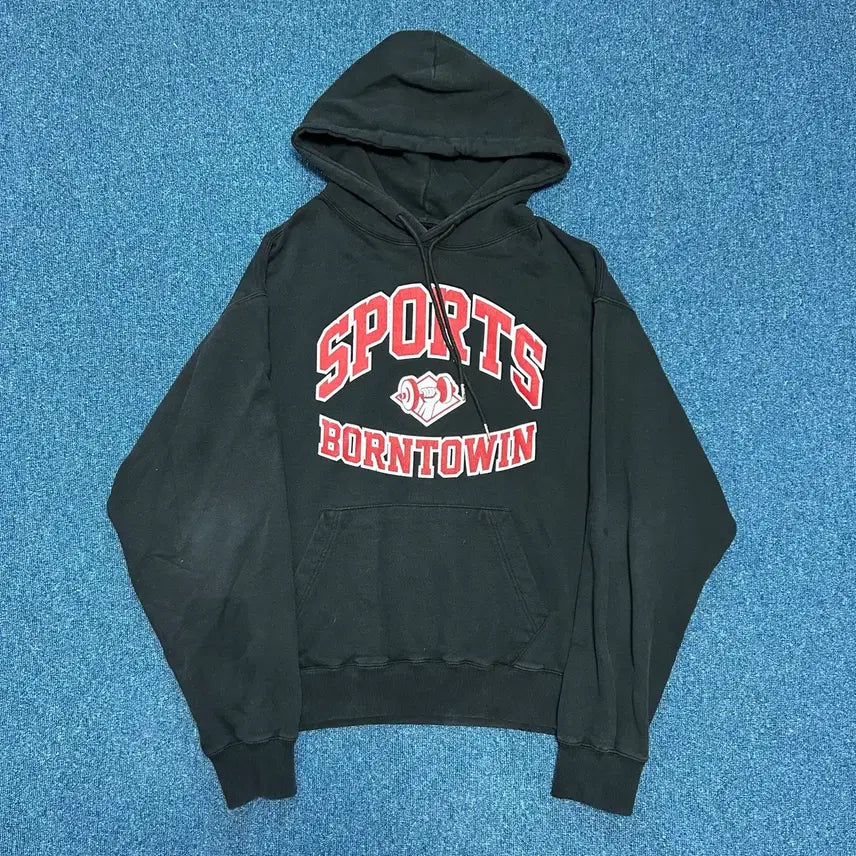 [BUNJANG] Born to Win Black Hoodie 'Sports' Logo Size 3 / 본투윈 후드티 3