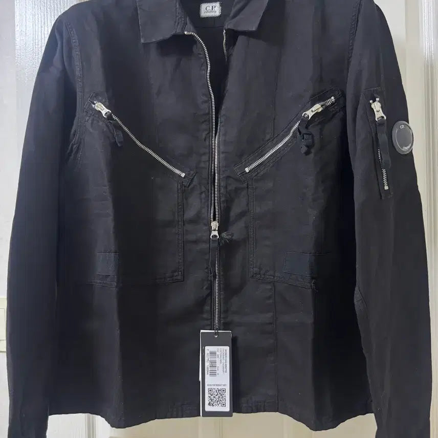 [BUNJANG] CP Company 25SS Cotton Linen Overshirt Black / 씨피컴퍼니 25ss 코튼 린넨 오버셔츠 블랙