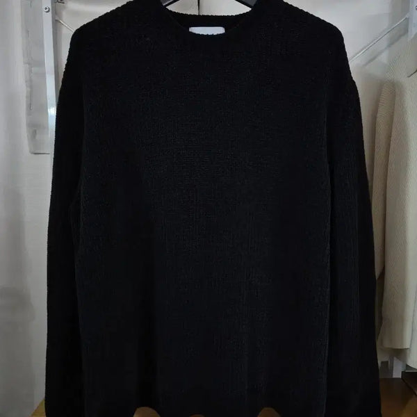 [BUNJANG] Solid Homme Velvet Knit Black / 솔리드옴므 벨벳 니트 52 블랙
