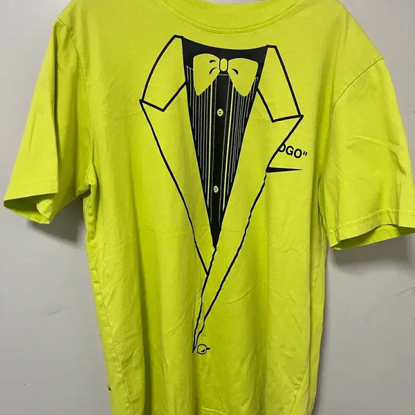 [BUNJANG] Nike x Off-White NRG Lime Green T-Shirt / 나이키 x 오프화이트 NRG 라임그린 반팔