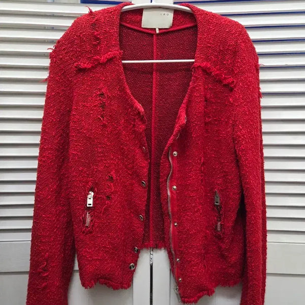 [BUNJANG] Iro Agnete Distressed Tweed Jacket / 이로 아그네트 디스트로이드 트위드 자켓