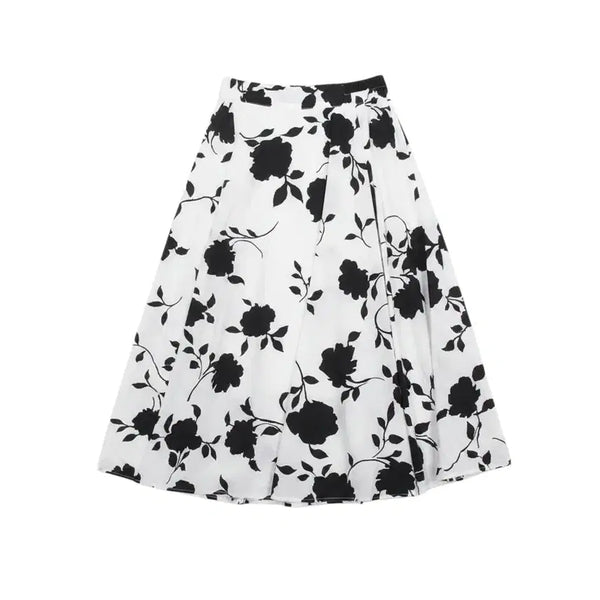 [BUNJANG] ABFZ Rose Floral Skirt with Back Banding / 여성F/ ABFZ 로즈 플로럴 뒷밴딩 스커트WT 37-178