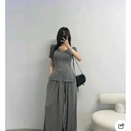 [BUNJANG] Antique J Chunky Two-Piece Grey / 엔티크제이 크런키투피스 그레이