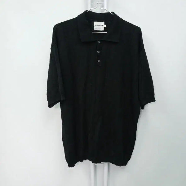 [BUNJANG] Dimitri Black New Short Sleeve Collar Knit Size 105 / 디미트리블랙 신상 반팔 카라 니트 105