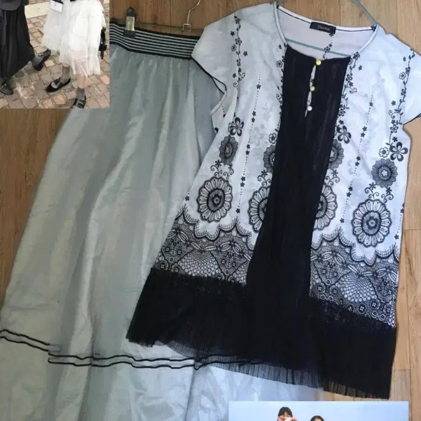[BUNJANG] Honey & Clover Aoi Yuu Comme des Garçons Pleated Set Black / 일본빈티지 허니와클로버 아오이유우 꼼데 슈슈통 플리츠 코디세트 블랙