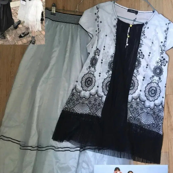 [BUNJANG] Honey & Clover Aoi Yuu Comme des Garçons Pleated Set Black / 일본빈티지 허니와클로버 아오이유우 꼼데 슈슈통 플리츠 코디세트 블랙