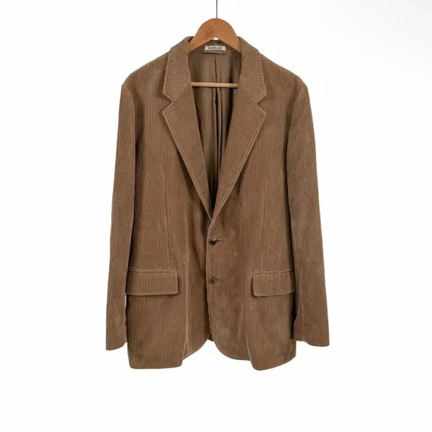 [BUNJANG] Auralee Men's Washed Corduroy Blazer Trucker Jacket Brown / [5사이즈] 오라리 남성 워시드 코듀로이 블레이저 트러커 자켓 브라운