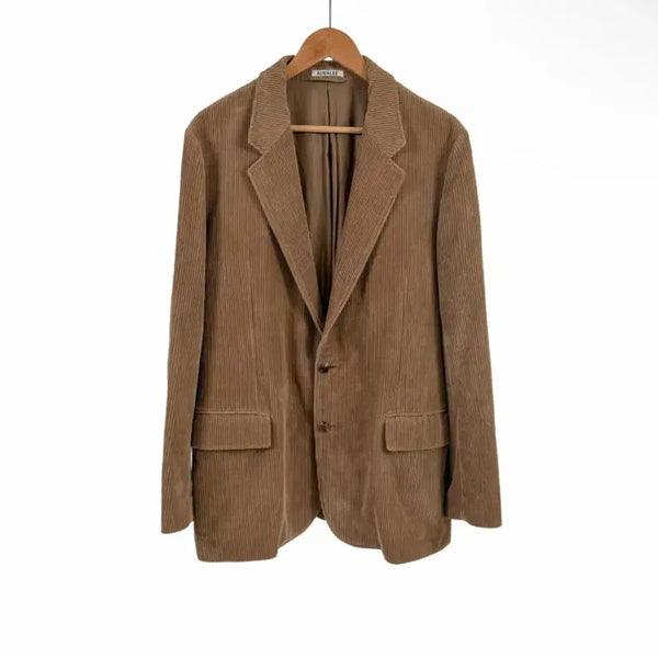 [BUNJANG] Auralee Men's Washed Corduroy Blazer Trucker Jacket Brown / [5사이즈] 오라리 남성 워시드 코듀로이 블레이저 트러커 자켓 브라운