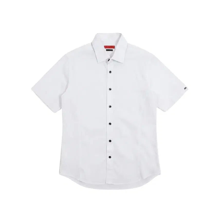 [BUNJANG] Paul Major Men's Slim Fit Short Sleeve Shirt White / 남성95/ 새상품 폴메이져 슬림핏 화이트 반팔 셔츠 37-160