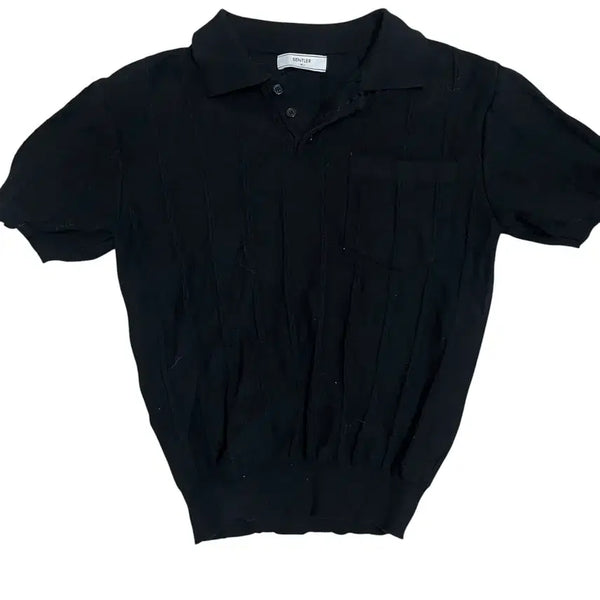 [BUNJANG] Black Short Sleeve Knit Top / 반팔 니트