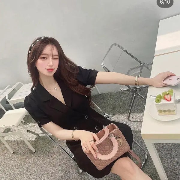 [BUNJANG] Roselyn Double Button Jacket Dress / 로젤린 더블 버튼 자켓 원피스