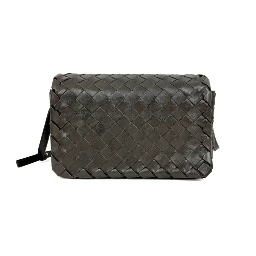 [BUNJANG] Bottega Veneta Intrecciato Khaki Flap Shoulder Bag / Crossbody Bag / 보테가베네타 인트레치아토 카키 플랩 숄더백 겸 크로스백