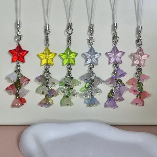 [BUNJANG] Star Flower Bead Charm Keychain / 별꽃송이키링 비즈키링