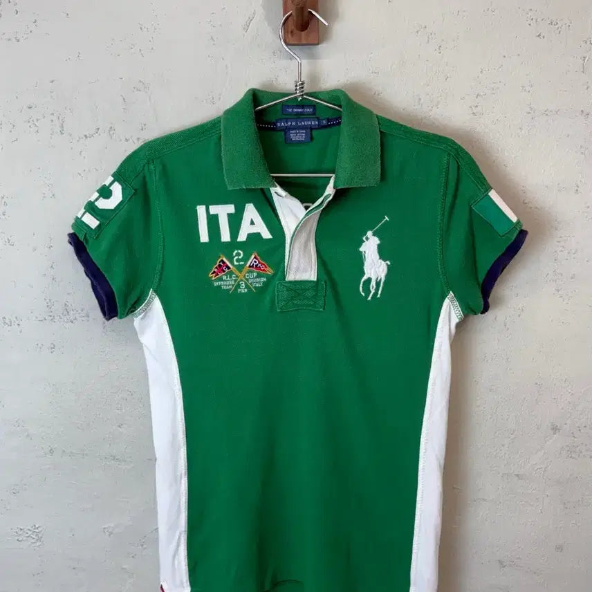 [BUNJANG] Polo Ralph Lauren Big Pony Italian Collar T-Shirt Women's Size 90 / [S] 폴로 빅포니 이탈리아 카라티