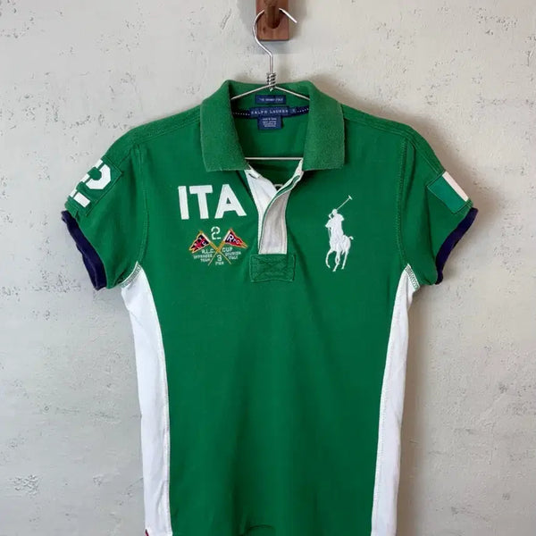 [BUNJANG] Polo Ralph Lauren Big Pony Italian Collar T-Shirt Women's Size 90 / [S] 폴로 빅포니 이탈리아 카라티