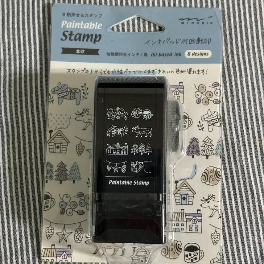 [BUNJANG] Midori Paintable Stamp Nordic Design Rotating Stamp / 미도리 Paintable Stamp 회전 스탬프