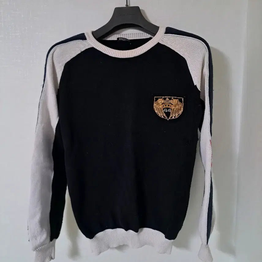 [BUNJANG] Balmain Biker Gold Button Knitwear / 정품 발망 바이커 금장 니트 전투용 급매