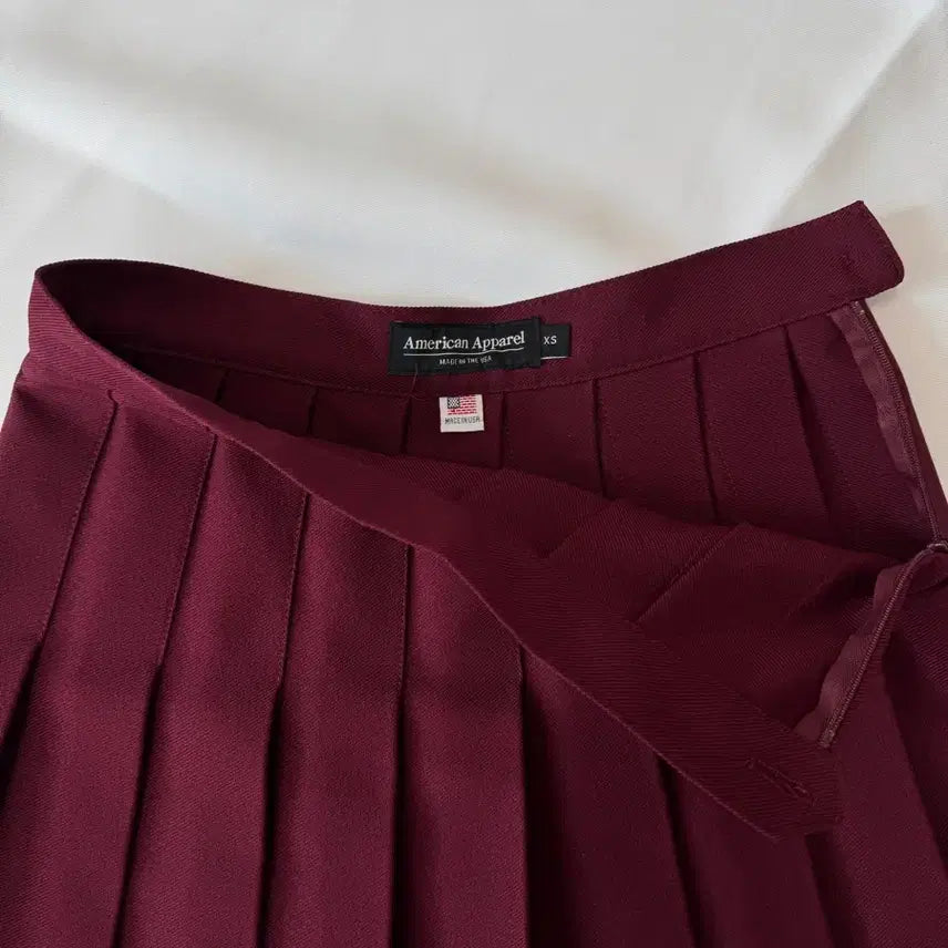 [BUNJANG] American Apparel Tennis Skirt Burgundy / 아메리칸어패럴) 테니스 스커트 버건디