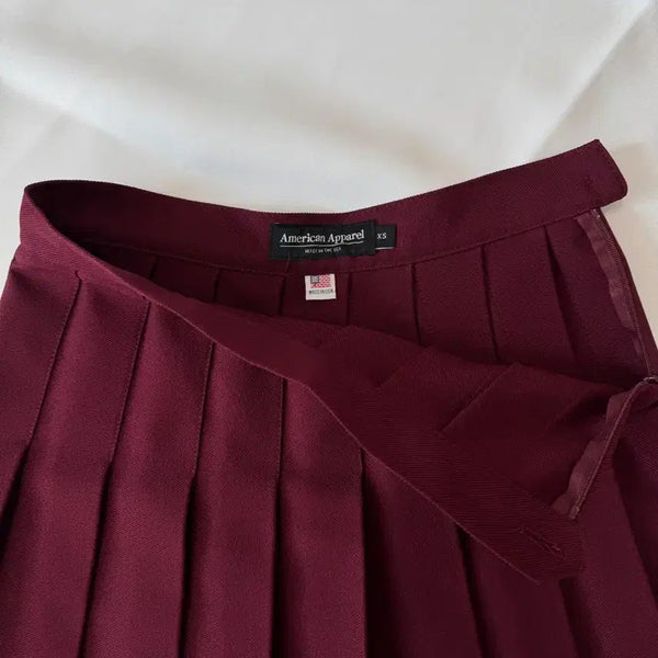 [BUNJANG] American Apparel Tennis Skirt Burgundy / 아메리칸어패럴) 테니스 스커트 버건디