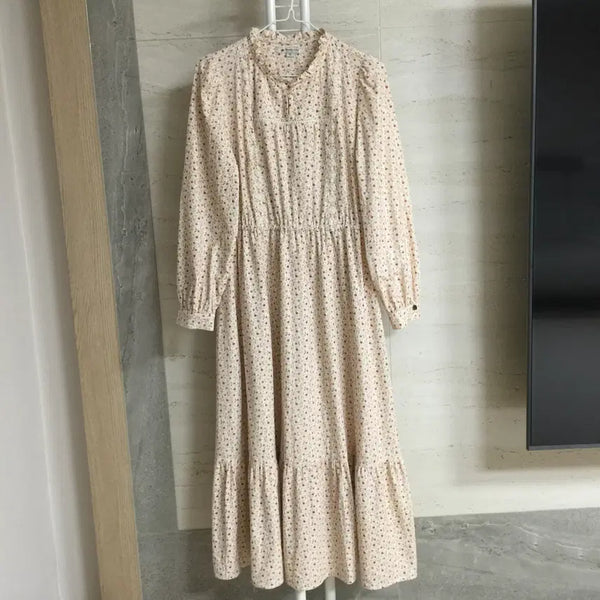 [BUNJANG] Thursday Island Corduroy Floral Long Dress / 써스데이아일랜드 코듀로이 플라워 롱 원피스 S
