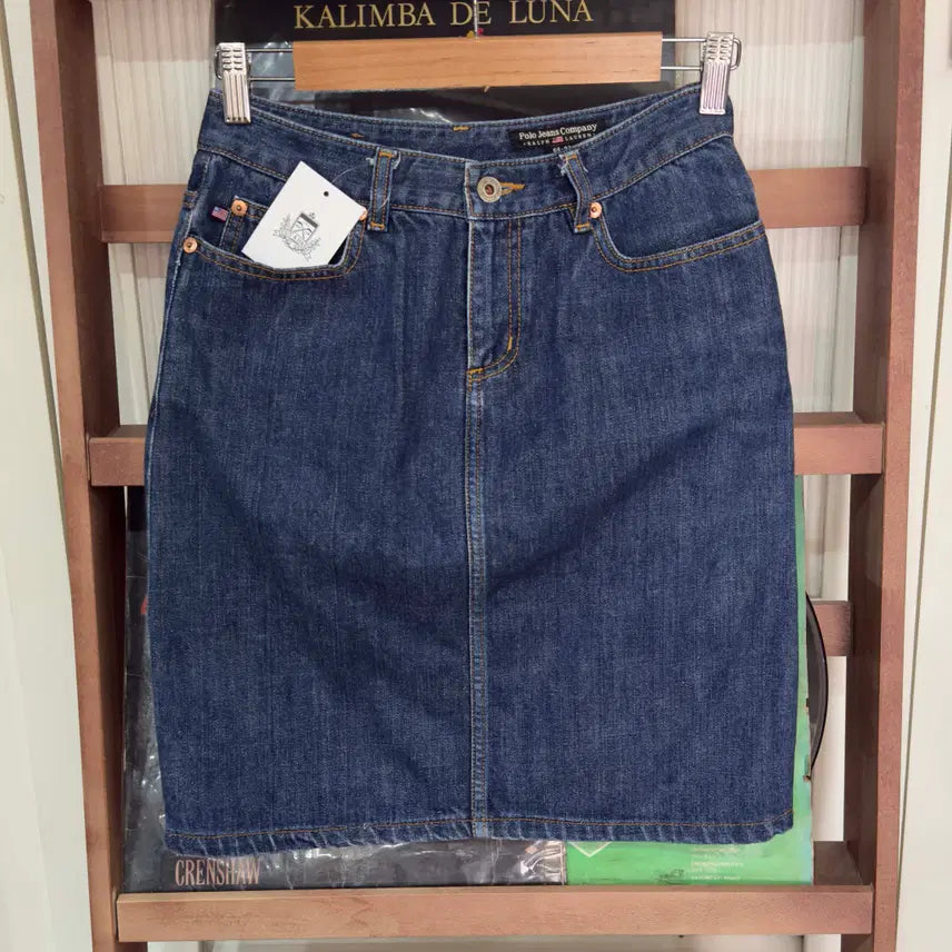[BUNJANG] Doosan Polo Jeans Denim Skirt / 두산 폴로 진스 데님 스커트