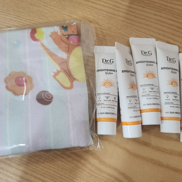 [BUNJANG] Pokemon Charmander Pouch + Dr.G Brightening Up Sun Cream Bundle / 포켓몬 파이리 파우치 + 닥터지 브라이트닝업 썬크림