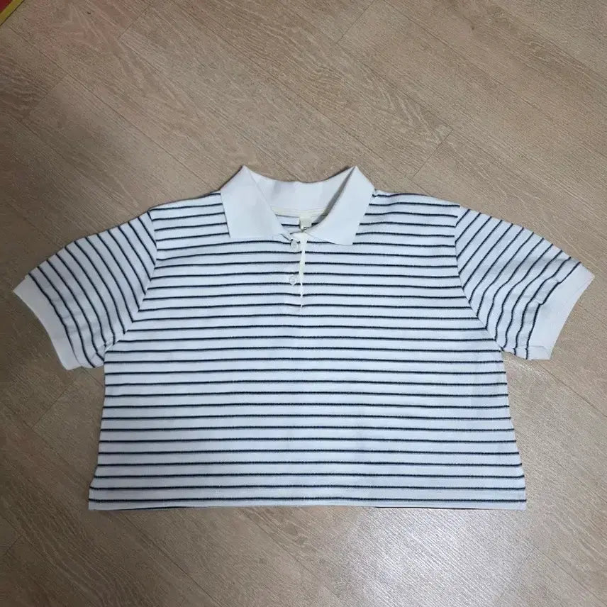 [BUNJANG] BASKET Stripe Short Sleeve Polo Shirt / BASKET 바스켓 스트라이프 반팔 카라티 피케티