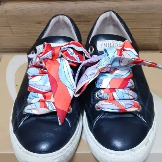 [BUNJANG] Emilio Pucci Leather Low-Top Sneakers (245-250mm) / 에밀리오 푸치 가죽 로우탑 스니커즈(245~250mm)
