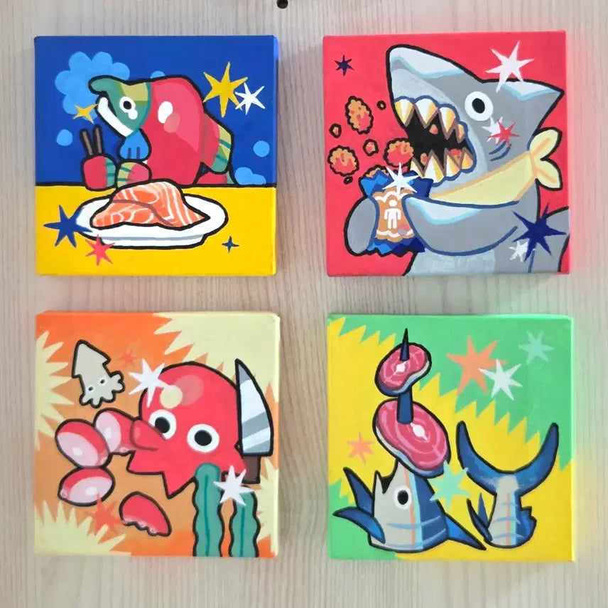 [BUNJANG] Custom Mini Canvas Painting / [주문제작] 미니 캔버스 그림